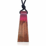Natural Hand Made Wood Resin Pendant Necklace - AttractionOil.com