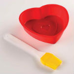 Heart Cake Mold with Brush Drinkware - AttractionOil.com