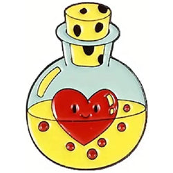 Heart in a Bottle Cute Pin