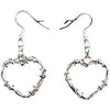 Barbed Wire Heart Earrings