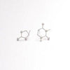 Caffeine Molecule Stud Earrings