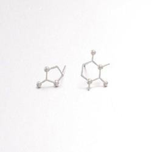Caffeine Molecule Stud Earrings - AttractionOil.com