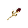 Gold Red Crystal Rose & Gift Box