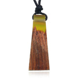 Natural Hand Made Wood Resin Pendant Necklace - AttractionOil.com
