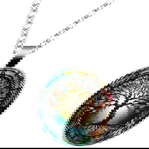 Stained Glass Tree of Life Necklace - AttractionOil.com