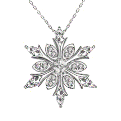 Tiny Snowflake Pendant Necklace