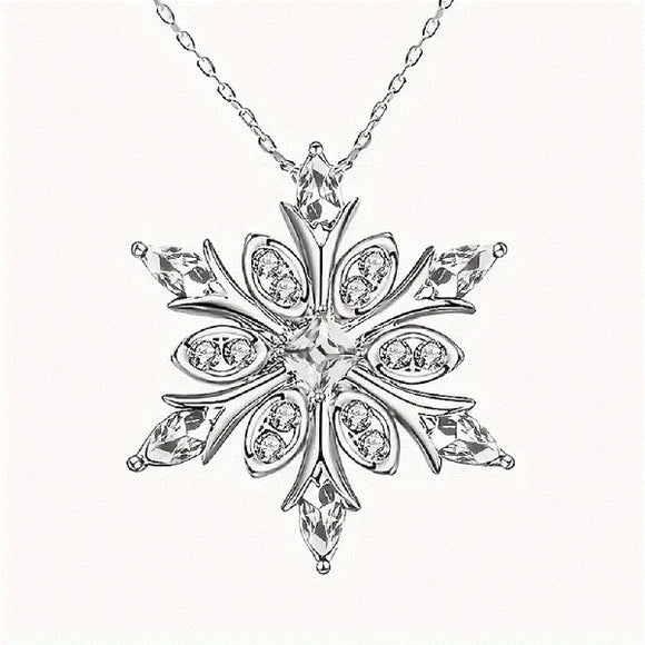 Tiny Snowflake Pendant Necklace