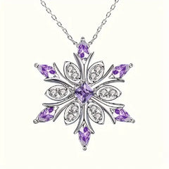 Tiny Snowflake Pendant Necklace
