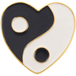 Yin Yang Heart Enamel Pin