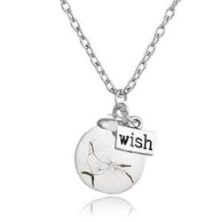 Glass Orb Dandelion Seed Wish Necklace Jewelry - AttractionOil.com