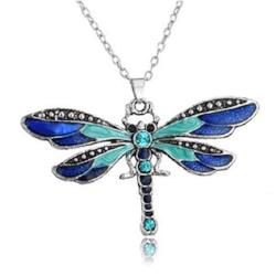 Stained Glass Dragonfly Necklace