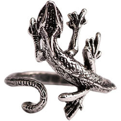 Silver Lizard Wrap Ring