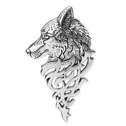 Vintage Silver Wolf Song Lapel Pin Jewelry - AttractionOil.com