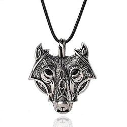 Norse Wolf Head Pendant Necklace Jewelry - AttractionOil.com