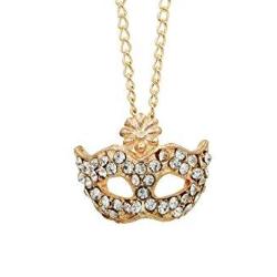 Gold Crystal Mask Necklace Jewelry - AttractionOil.com