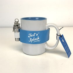 'Just a Splash' 16 oz Mug With 1 oz Stainless Steel Flask Attached