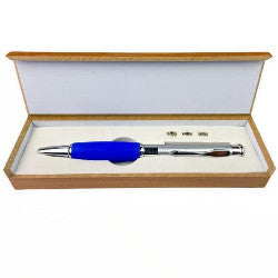 Blue 3 in 1 Laser Pen with Wood Case