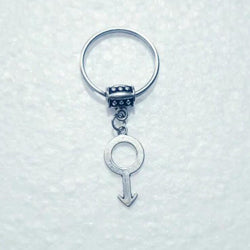 Gender Symbol Silver Keychain