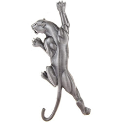 Giant Darkened Silver Panther Pin